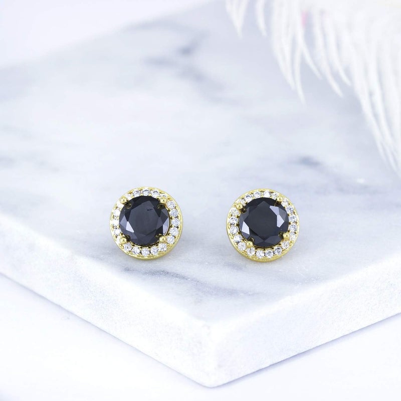 YOQUCOL 8MM Cubic Zirconia Crystal Clip On Stud Earrings Round Non Pierced Earrings for Women - Image 3