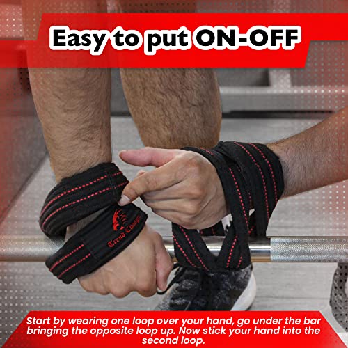 Trend Changer Figure 8 Lifting Strap Padded Deadlift Straps Heavy Duty Weight Lifting Straps Strongman Axle Bar Straps Weightlifting Wrist Wraps (Small (Upto 6.0'' Wrist Circumference), Gray Camo) - Image 5