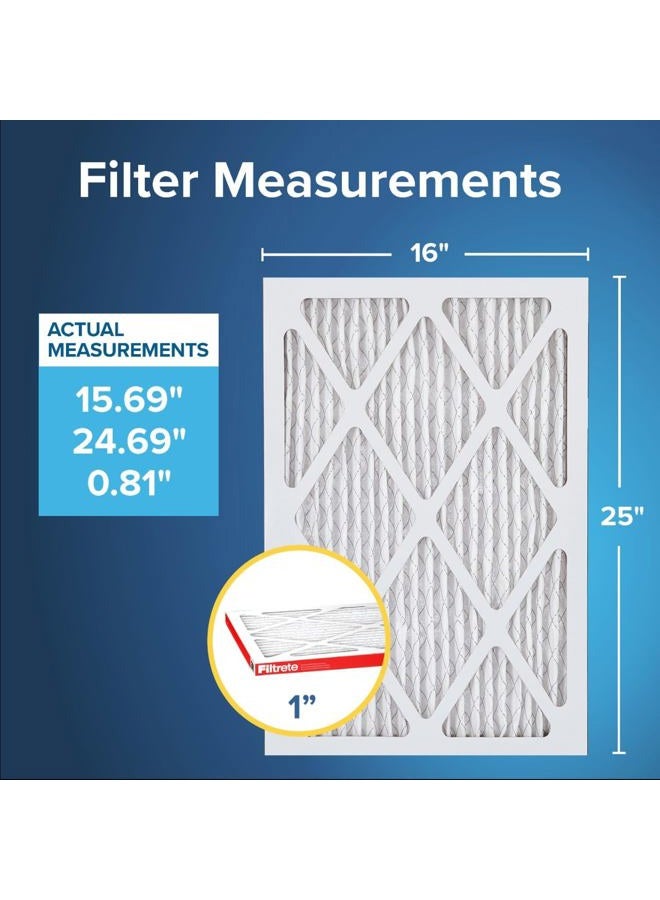 FILTRETE 16X25X1, Ac Furnace Air Filter, Mpr 1000, Micro Allergen Defense, 2-Pack (Exact Dimensions 15.719 X 24.72 0.84)"Min 1 year manufacturer warranty" - Image 2