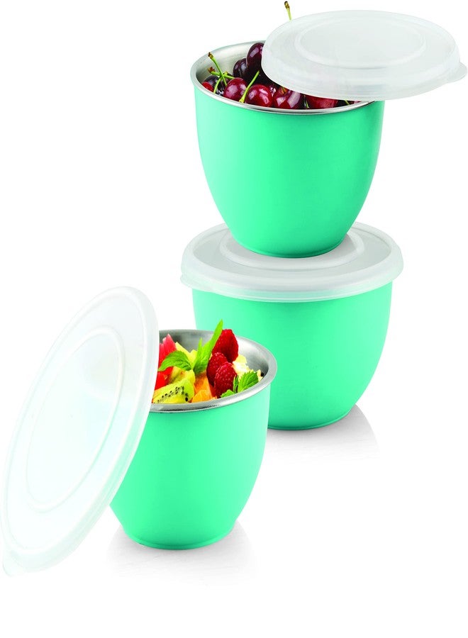 Koko Microwave Bowl with Lid Set of 3 Pcs. (Green) - Image 2
