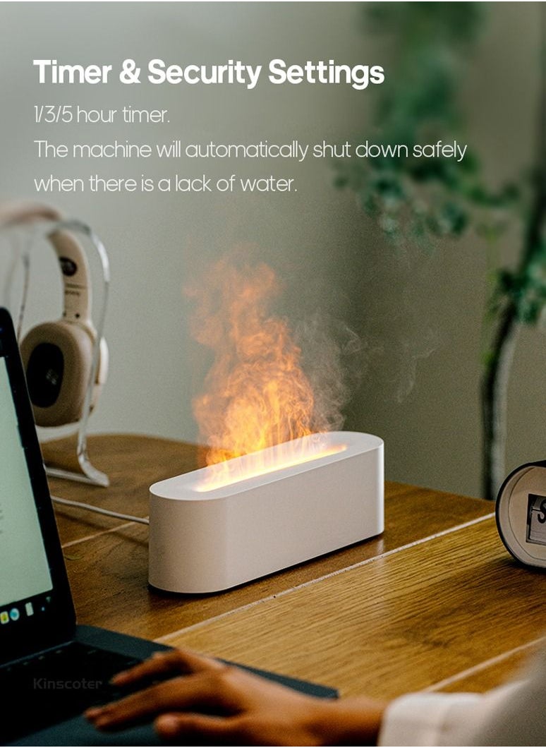 Generic - Simulation Flame Aromatherapy Machine, Flame Humidifier, Aroma Diffuser Essential Oil Air Humidifier ，Aromatherapy Machine Humidifier  With Colorful Ambient Light. - Image 1