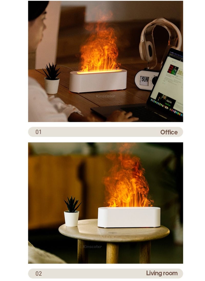 Generic - Simulation Flame Aromatherapy Machine, Flame Humidifier, Aroma Diffuser Essential Oil Air Humidifier ，Aromatherapy Machine Humidifier  With Colorful Ambient Light. - Image 1