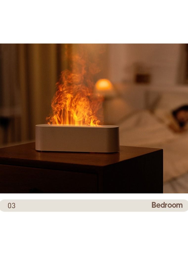Generic - Simulation Flame Aromatherapy Machine, Flame Humidifier, Aroma Diffuser Essential Oil Air Humidifier ，Aromatherapy Machine Humidifier  With Colorful Ambient Light. - Image 1