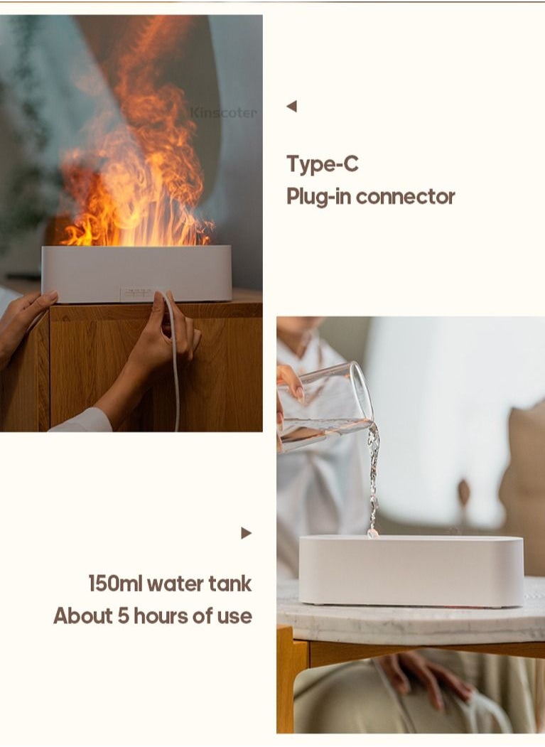 Generic - Simulation Flame Aromatherapy Machine, Flame Humidifier, Aroma Diffuser Essential Oil Air Humidifier ，Aromatherapy Machine Humidifier  With Colorful Ambient Light. - Image 1