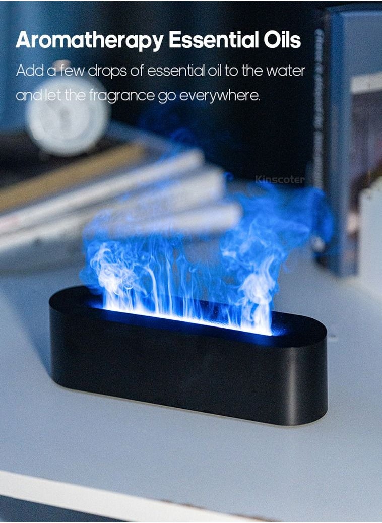 Generic - Simulation Flame Aromatherapy Machine, Flame Humidifier, Aroma Diffuser Essential Oil Air Humidifier ，Aromatherapy Machine Humidifier  With Colorful Ambient Light. - Image 1