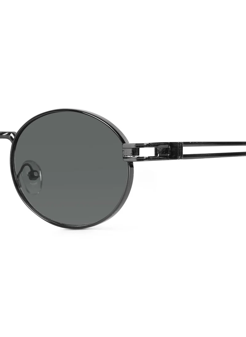 Woggles Gentleman Black X Copper Oval Sunglasses