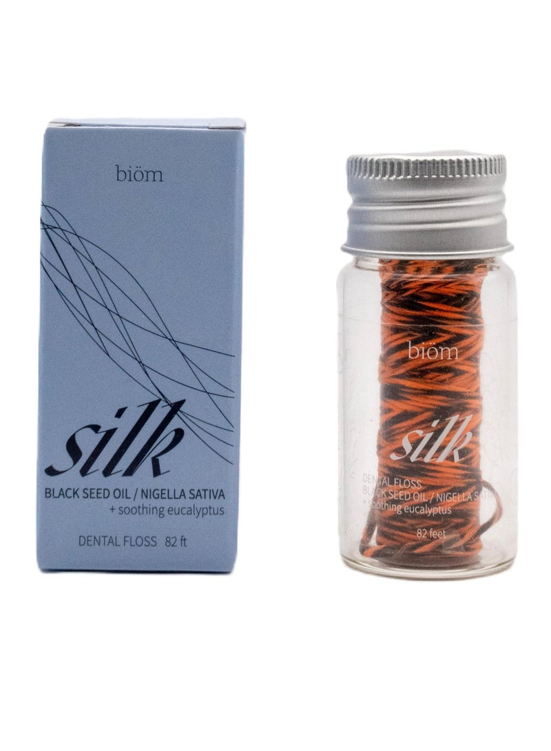 Biöm Silk Expanding Dental Floss - Nigella Sativa, Eucalyptus, Cruelty-Free, Sustainable Packaging - Image 1
