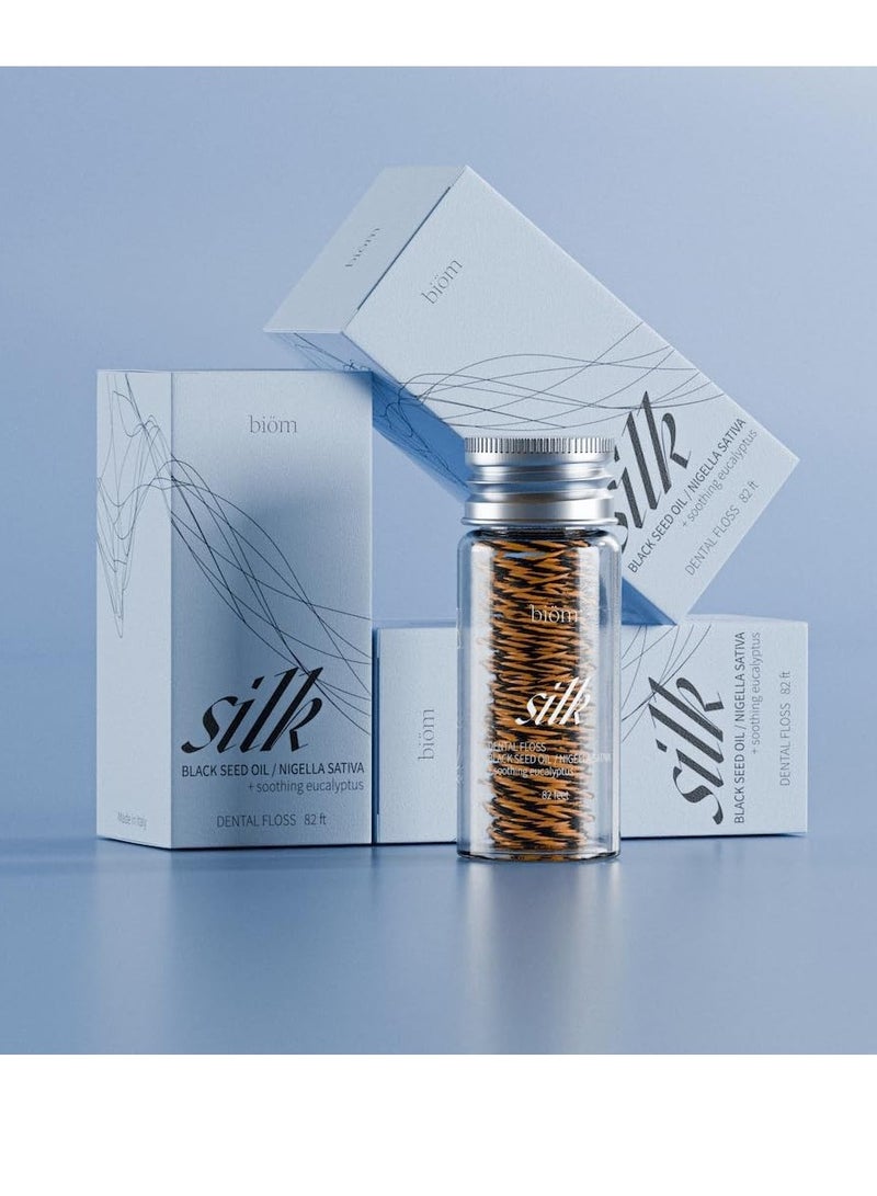 Biöm Silk Expanding Dental Floss - Nigella Sativa, Eucalyptus, Cruelty-Free, Sustainable Packaging - Image 4
