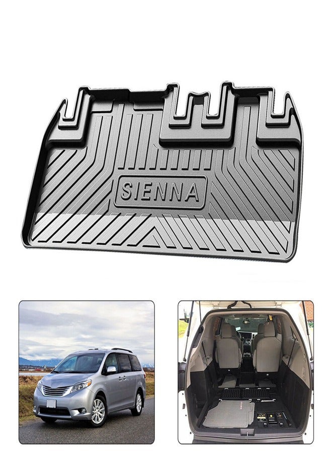 Generic Toyota Sienna Cargo Trunk Mat, Rear Boot Liner Cargo Mat for Sienna 2011-2020 Models, Heavy duty, Black  - Image 1