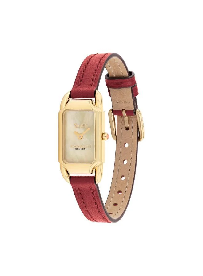 COACH  Cadie Coach Quartz Movement Watch for Women CADIE Collection with Red Leather Bracelet - 14504025 for Women | Best Price UAE
