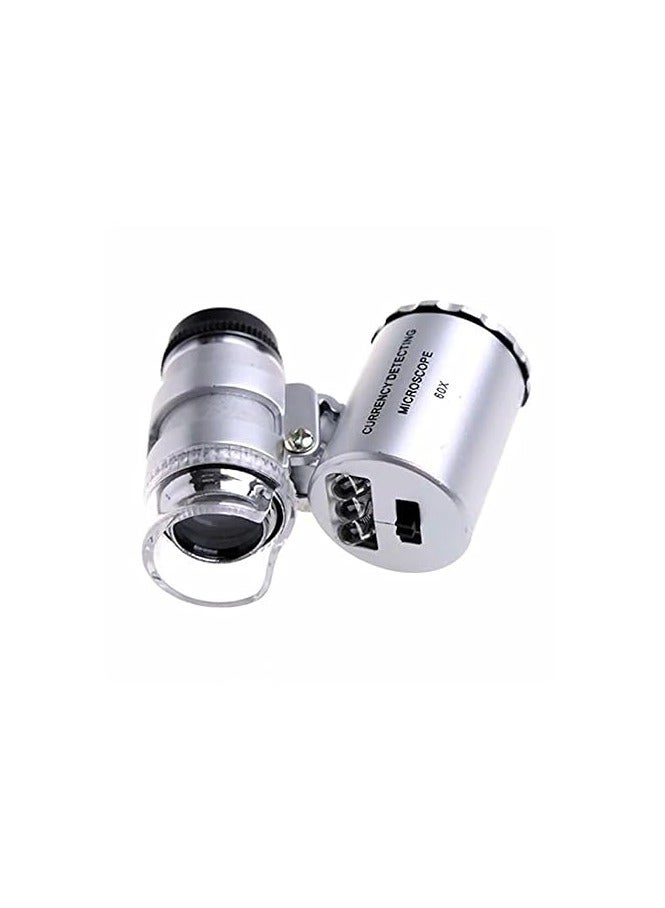 جوليتون® مجهر صغير للجيب 60x مكبر محمول باليد مصباح LED للمجوهرات - Image 1