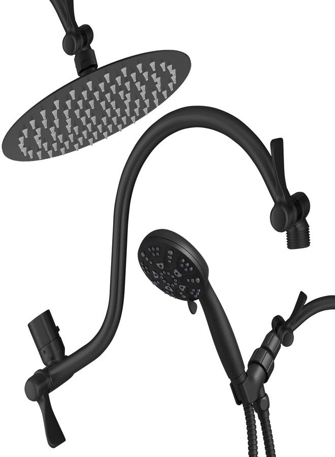 Voolan All Metal Shower Head Extension Arm, 14 Inch Curved Solid Brass Adjustable Shower Arm, Universal Connection Pipe, Flexible Height, Matte Black - Image 4