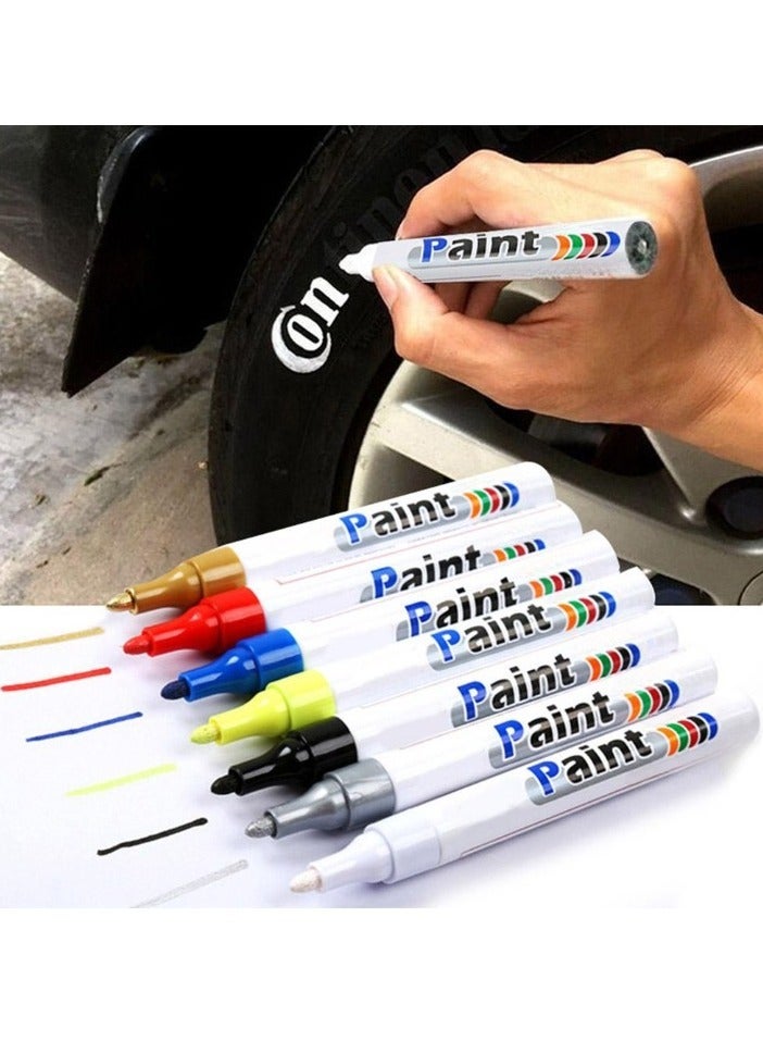 Generic Car Paint Marker Pen, Waterproof Cars Wheel Tire Oily Mark Pen, Quick Dry Auto Rubber Tyre Paint Pen, Metal Permanent Paint Marker For Car Body Tyres Metal Rubber, (1pc, Black)  - Image 3
