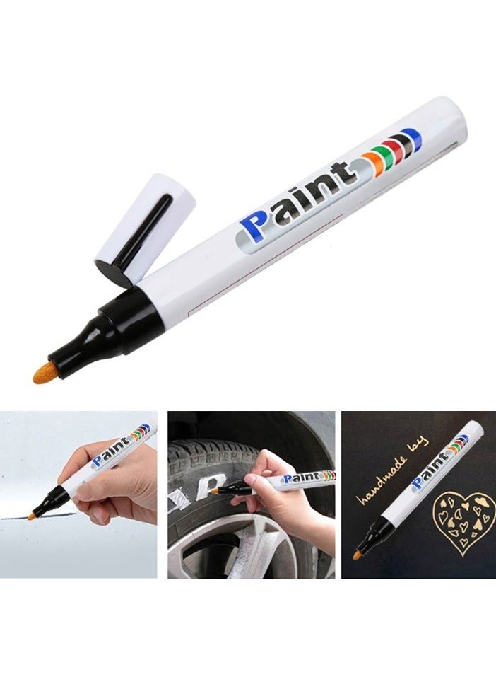 Generic Car Paint Marker Pen, Waterproof Cars Wheel Tire Oily Mark Pen, Quick Dry Auto Rubber Tyre Paint Pen, Metal Permanent Paint Marker For Car Body Tyres Metal Rubber, (1pc, Black)  - Image 5