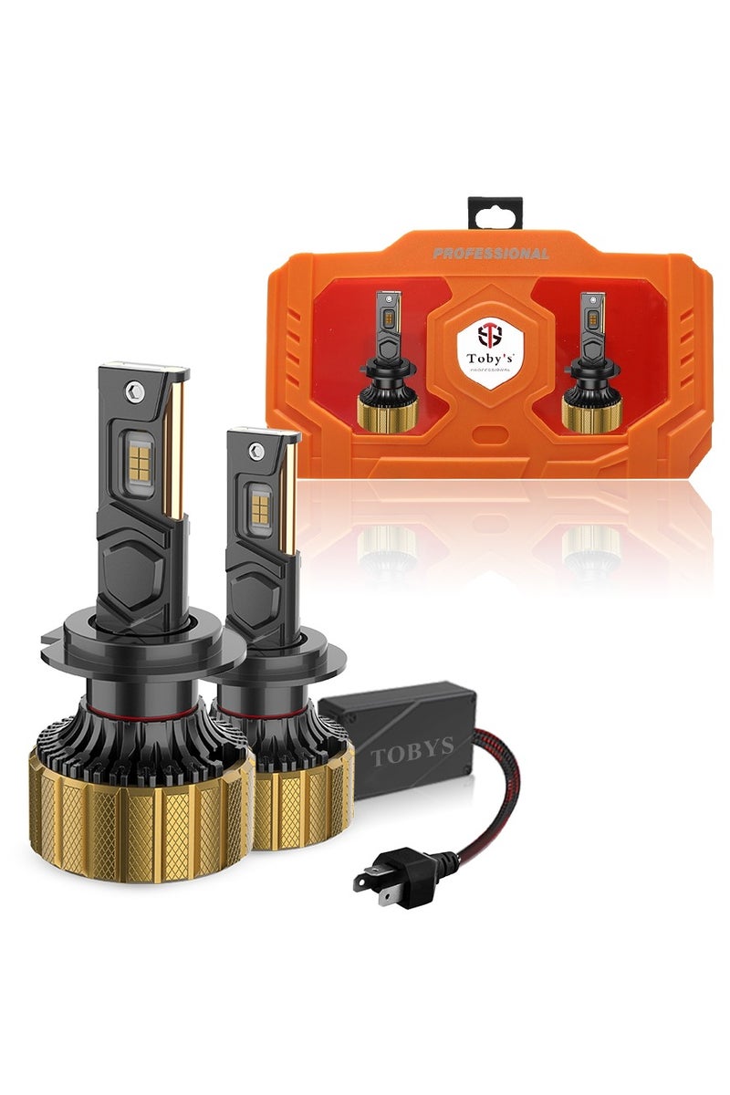 Toby's Toby’s EC60 H4 120W LED Headlights – 12,000LM Ultra Bright, IP65  Waterproof, Flicker-Free, Can-Bus Ready with Aviation Aluminum Cooling & Flicker-Free Driving Light Upgrade  - Image 1