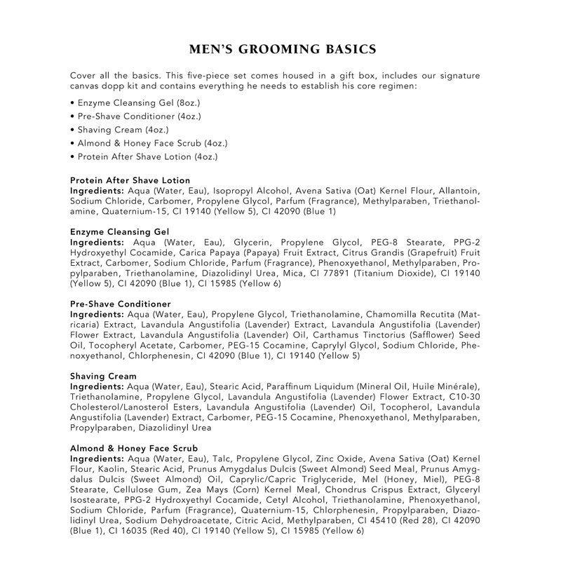 Mario Badescu Men Grooming Basics 5 Piece-kit, Skin Care Gift Set for Men, with Pre Shave Conditioner, Shaving Cream, Almond & Honey Face Scrub, After Shave Lotion, and Enzyme Cleansing Gel - Image 2
