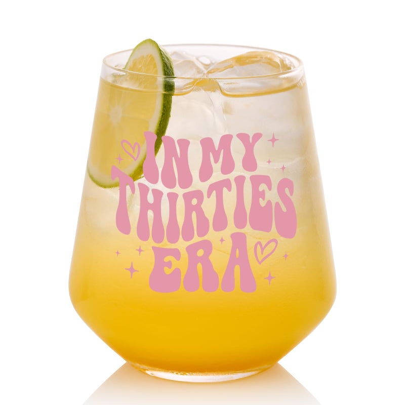 TrophyToast 30th Birthday Gifts For Her In My 30s Era Wine Glass Best 30th Birthday Gifts For Women 30 Years Old Gifts For Sister Son Daughter Mom Best Friend Birthday Glass For Decorations 18oz - Image 2