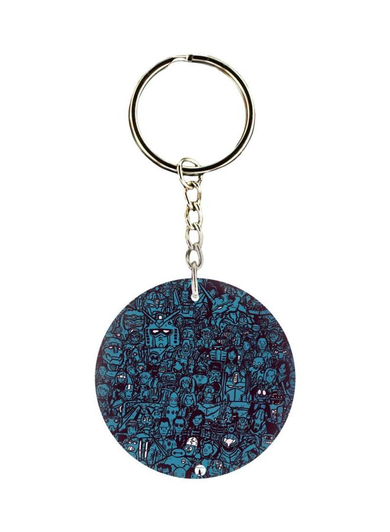 RKN Single Sided Cartoon Printed Keychain