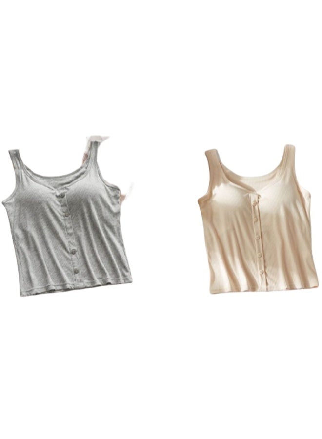 KUYING New Comfortable Skin Friendly Breathable And Slim Fit Vest Set Of 2  - Image 1