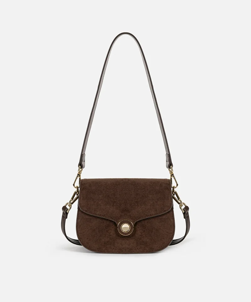 ابيكول Suede-Effect Flap Bag