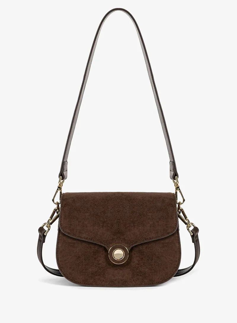 ابيكول Suede-Effect Flap Bag