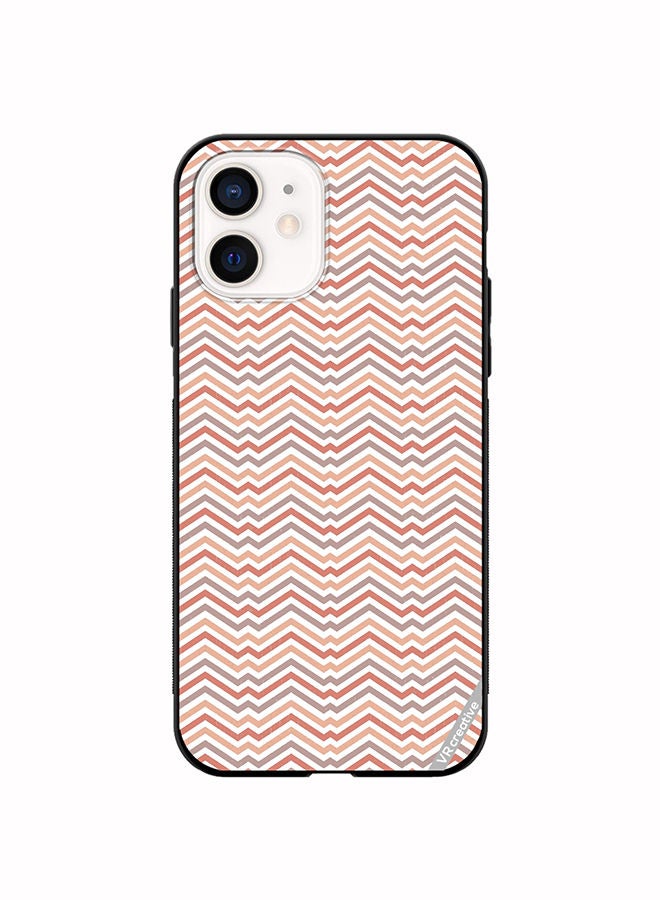 VR CREATIVE Protective Case Cover For Apple iPhone 12 mini Strips Design Multicolour - Image 1