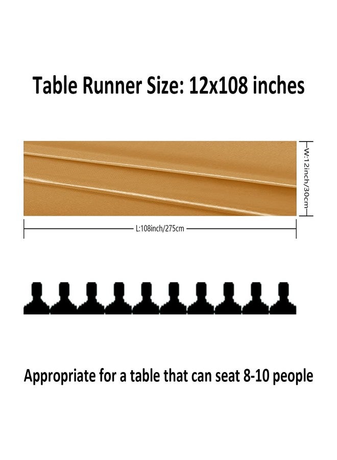 flohar 6Pack Table Runner 12 x 108 Inches Satin Silk Table Runner for Wedding, Birthday Party, Banquets, Graduations Decoration, fit Rectange and Round Table-Gold - Image 2