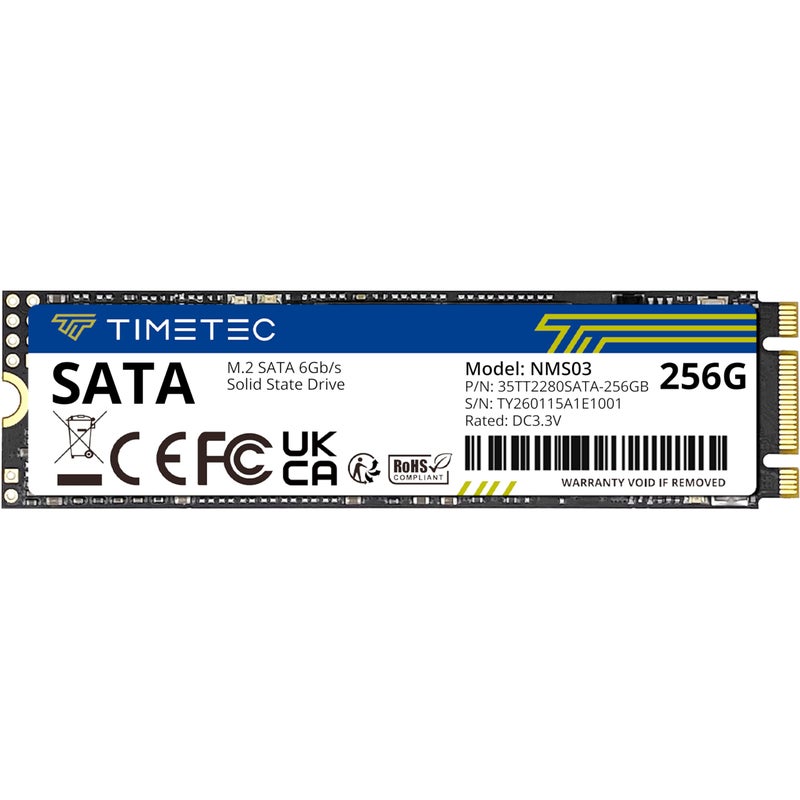 Timetec 256GB SSD 3D NAND SATA III 6Gbs M2 2280 NGFF 128TBW Read Speed Up to 550MBs SLC Cache Performance Boost Internal Solid State Drive for PC Computer Laptop and Desktop 256GB - Image 2