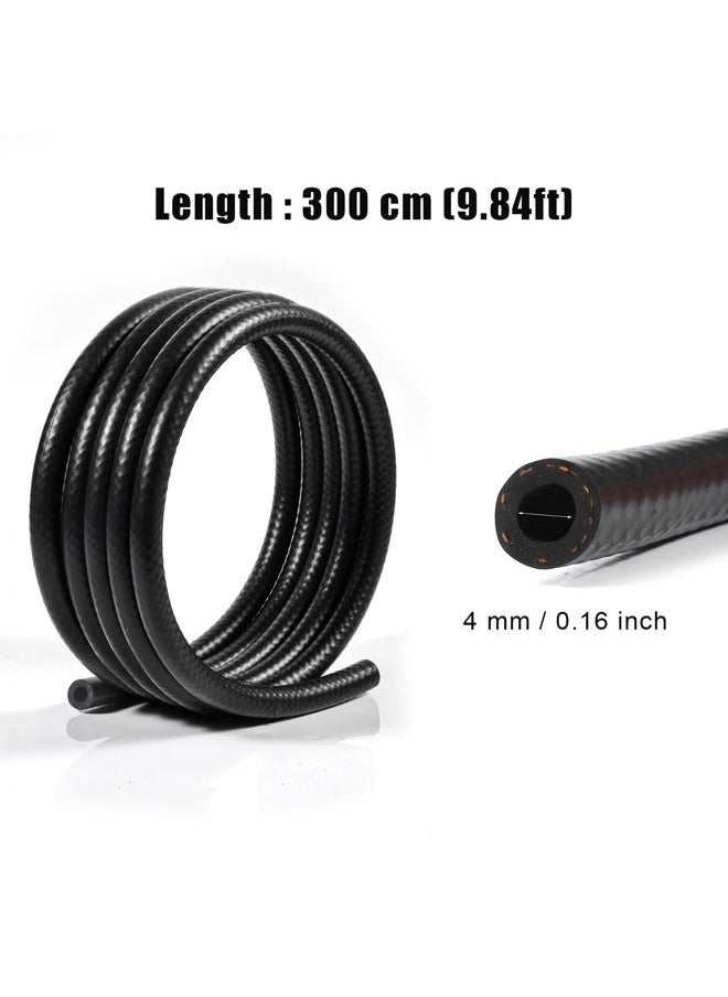 SAVITA 9.8ft 5/32inch ID Fuel Line, Rubber, Black, 1 Roll, Automotive Fuel Hoses, Fuel Line, HARDWARE TUBING, 4mm ID, 10.9mm OD, 2.95mm Wall Thickness, Nitrile Rubber, Black, 9.8ft Length  - Image 3