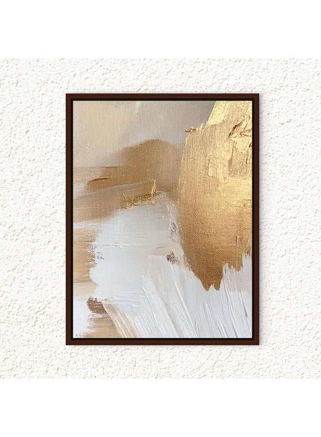 Art Decor Art Decor Framed Canvas Wall Art of Gold Abstract Art Modern Artwork with Gold Accent 2-Way Print Wall Decor for Living Room Bedroom Office and Gifting  - Image 1