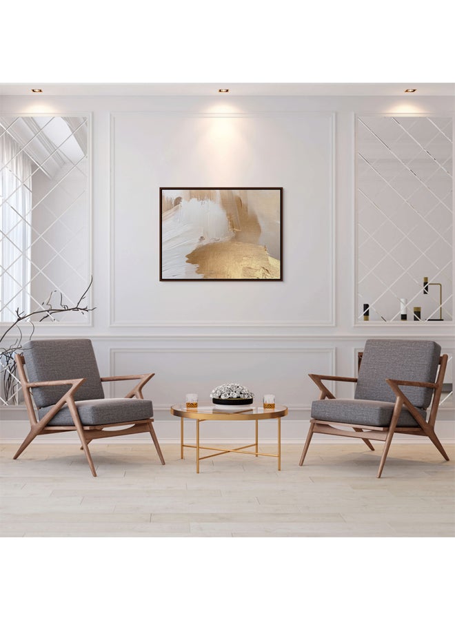 Art Decor Art Decor Framed Canvas Wall Art of Gold Abstract Art Modern Artwork with Gold Accent 2-Way Print Wall Decor for Living Room Bedroom Office and Gifting  - Image 5