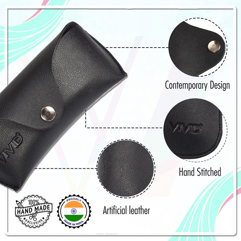 VIVID Vision Unisex Adult Lightweight Eyewear Specs Case Cover | Protect Eye Glasses | Chashma Dibbi | Spectacle Box | Closure - Button | Artificial Leather - Image 4