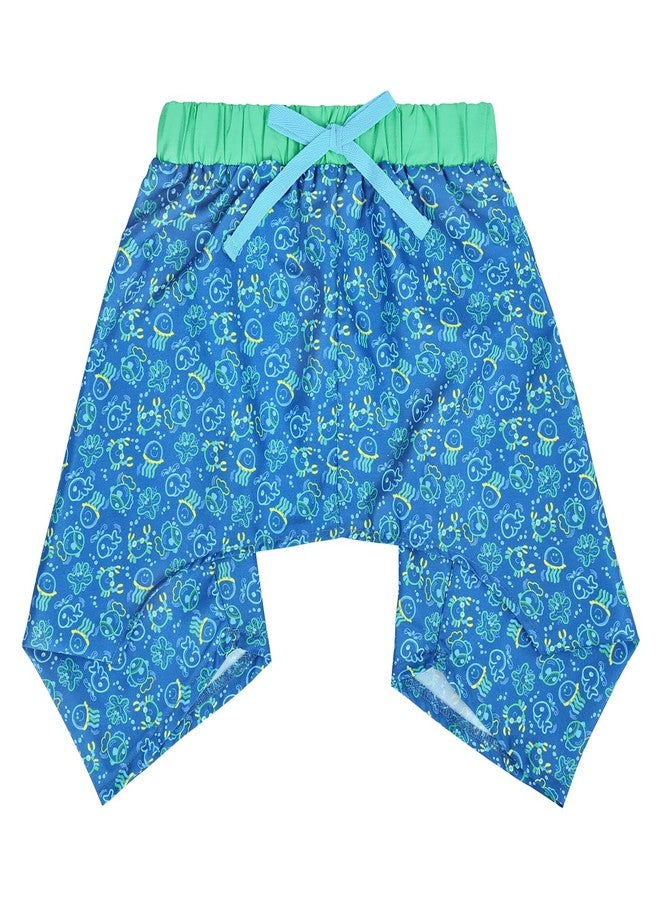 إتش دي إي شورت سباحة للكلاب من HDE، بتصميم هاواي، مناسب للشاطئ وحمام السباحة، متوفر بمقاسات من XS إلى XXL، مزين برسومات مخلوقات بحرية متوهجة - مقاس متوسط - Image 1