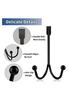 Y&D Over Door Hanger Hook Coat Towel Stainless Steel Vintage Hooks Hanging Storage Rack for Hat Bag Jacket Cabinet Clothes, and Decoration Wreath  - Image 3