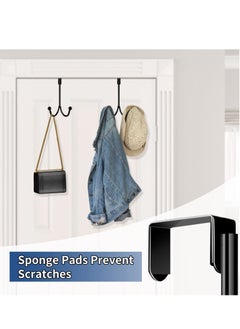 Y&D Over Door Hanger Hook Coat Towel Stainless Steel Vintage Hooks Hanging Storage Rack for Hat Bag Jacket Cabinet Clothes, and Decoration Wreath  - Image 4