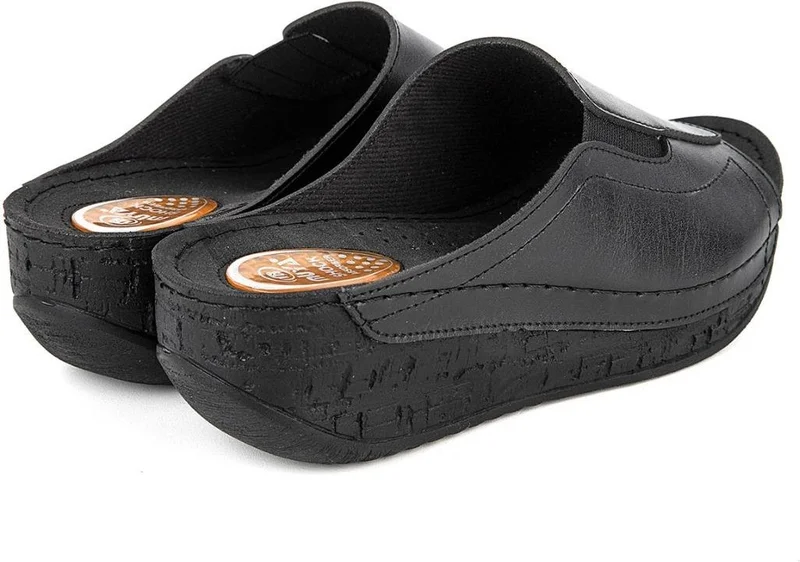 مويا Orthopedix Attica Anatomical Heel Spur Gel Supported Wedge Heel Women's Slippers 32257
