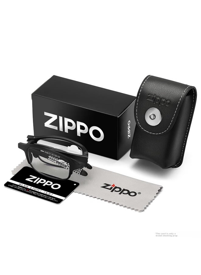 Zippo Zippo American Ultra-light Foldable Portable Reading Glasses, Imported Materials, High-definition Anti-blue Light 8155, Unisex Waist Pack, 100 Degrees - Image 2