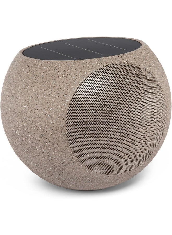 Victrola Zen – Wireless Outdoor Bluetooth Solar Speaker – IP65 Weather Resistant, Solar Charging, Multi-Speaker Connection Using Auracast (Each, Stone) - Image 1