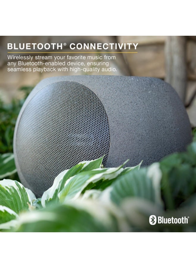 Victrola Zen – Wireless Outdoor Bluetooth Solar Speaker – IP65 Weather Resistant, Solar Charging, Multi-Speaker Connection Using Auracast (Each, Stone) - Image 5