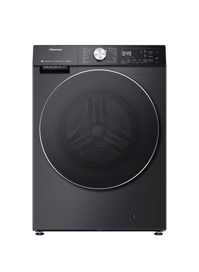 Hisense Front Load Washer And Dryer Combo Inverter Auto Dosing WIFI Premium 12 kg WD5S1245BB6 Black - Image 1