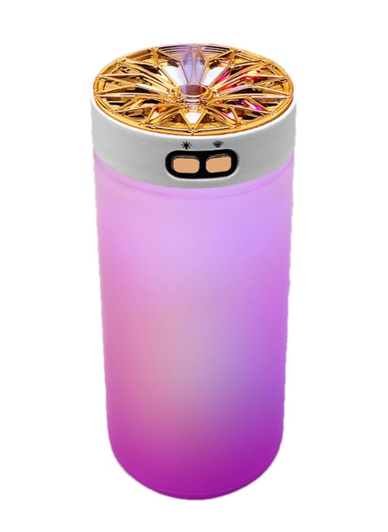VIO Mini Portable Humidifier USB Connector Cool Mist Aromatherapy Air Humidifier Large Spray LED Night Light for Cars Office Bedroom Home Pink White 300ML  - Image 1