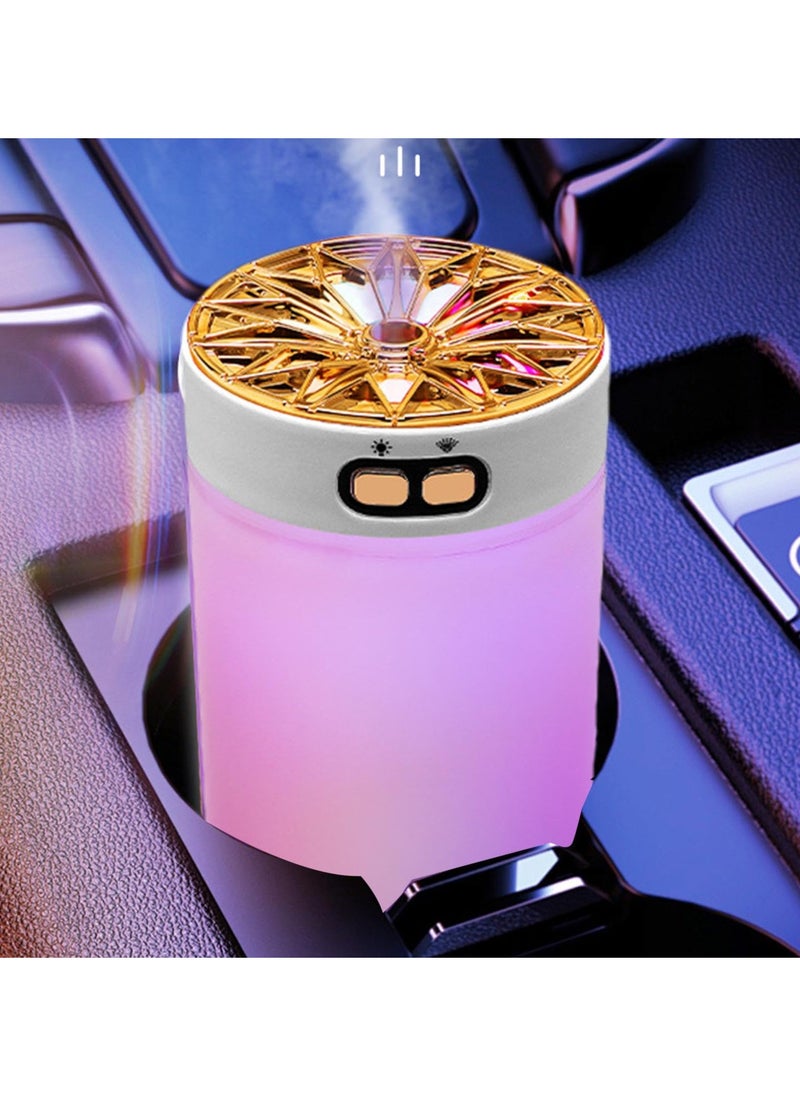 VIO Mini Portable Humidifier USB Connector Cool Mist Aromatherapy Air Humidifier Large Spray LED Night Light for Cars Office Bedroom Home Pink White 300ML  - Image 2