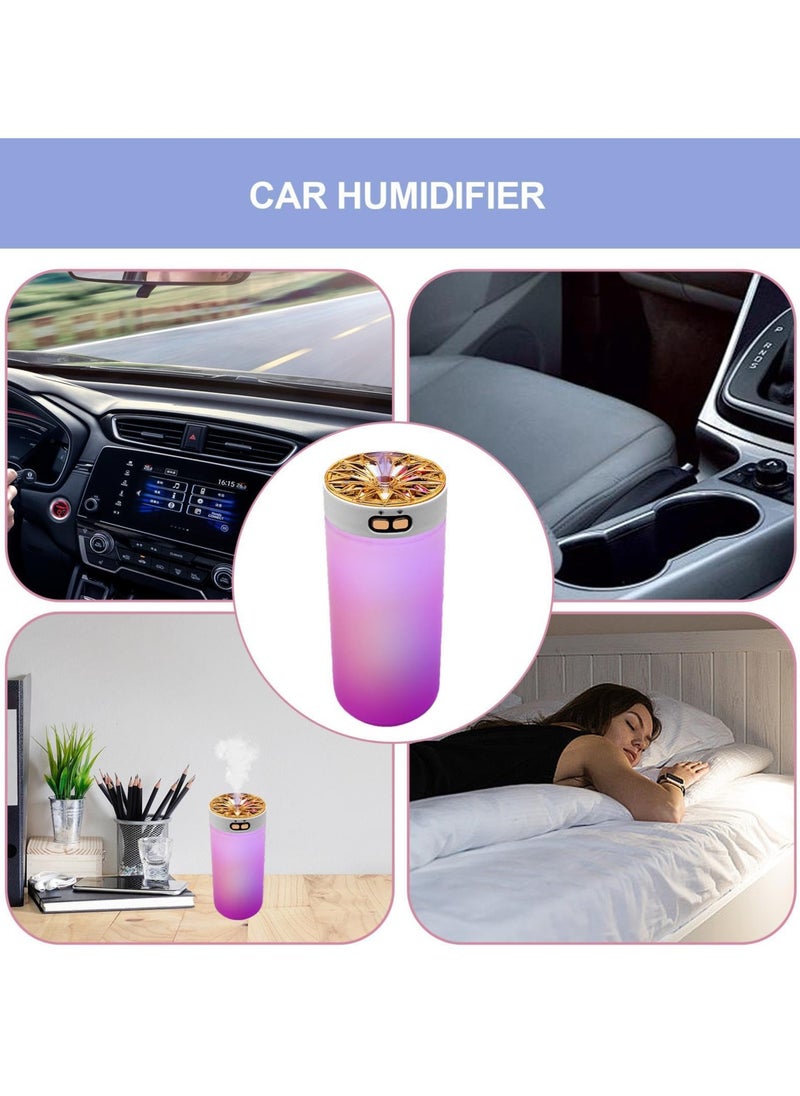 VIO Mini Portable Humidifier USB Connector Cool Mist Aromatherapy Air Humidifier Large Spray LED Night Light for Cars Office Bedroom Home Pink White 300ML  - Image 4