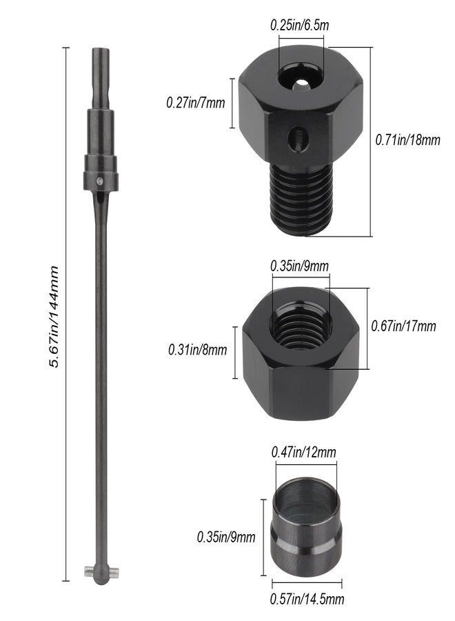 HobbyPark Metal Steel Drive Shafts Heavy-Duty CVD Driveshaft for for JLB Racing Cheetah RC Truck Accessories Set, Front or Rear Shaft 11101 21101 J3 Speed Axle Replacement Parts of EA1061 (Black-2pcs) - Image 2