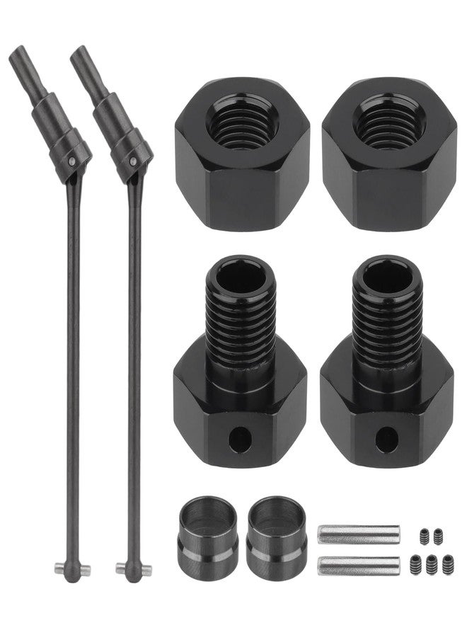 HobbyPark Metal Steel Drive Shafts Heavy-Duty CVD Driveshaft for for JLB Racing Cheetah RC Truck Accessories Set, Front or Rear Shaft 11101 21101 J3 Speed Axle Replacement Parts of EA1061 (Black-2pcs) - Image 1