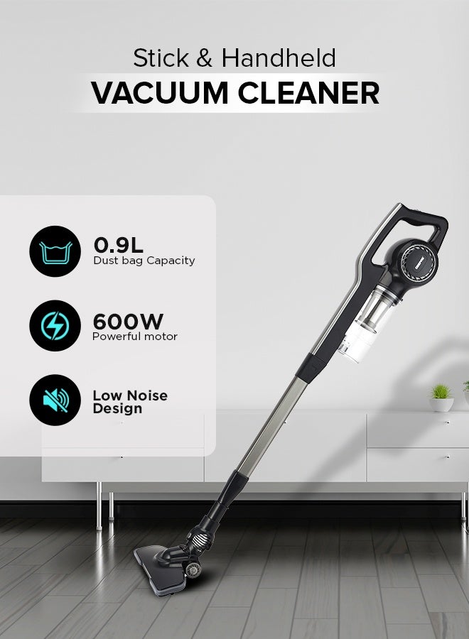 جيباس مكنسة كهربائية محمولة باليد بتصميم عصا 0.9 L 600 W GVC2596N أبيض - Image 1
