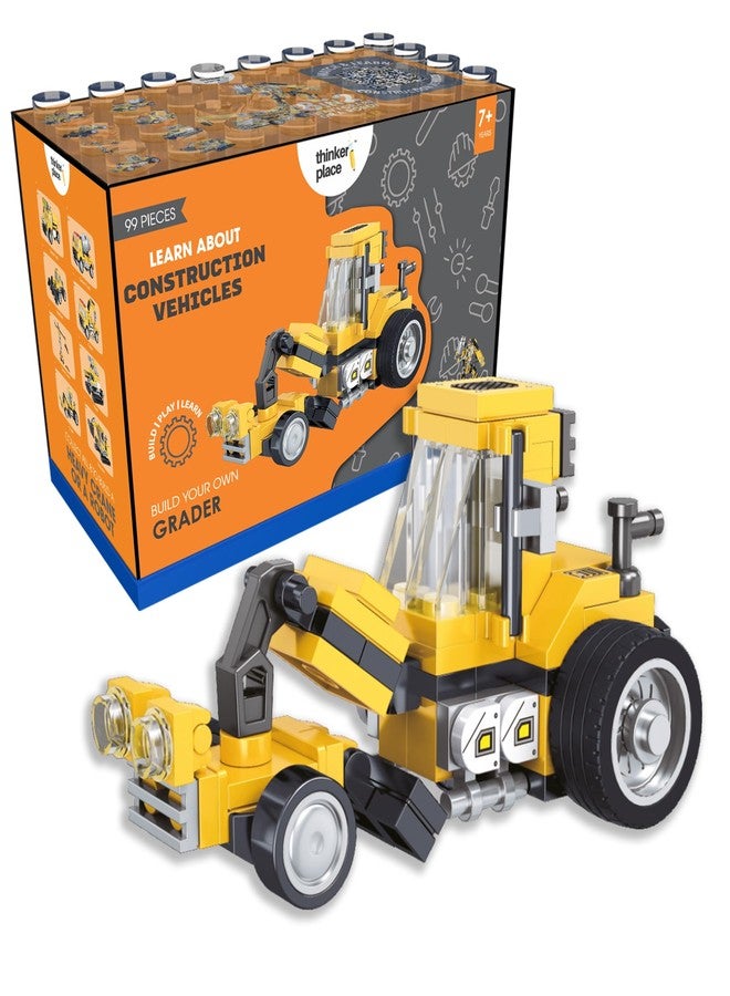 ThinkerPlace STEM Construction Vehicle Building Blocks Set (99 Pcs) | DIY Grader Toy for Kids 7+ Years (Boys & Girls) | Educational Engineering Toy | Creativity & Problem Solving - Image 1