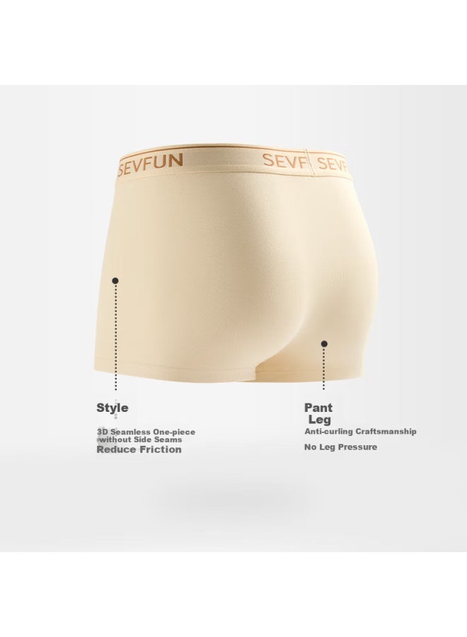 Sevfun Seven Color Spinning Men's Cotton Underwear Men's Pure Cotton 10a Antibacterial Flat Pants Class A Colorful Cotton Men's Loose Plus Size Underpants Four-corner Shorts - Image 4
