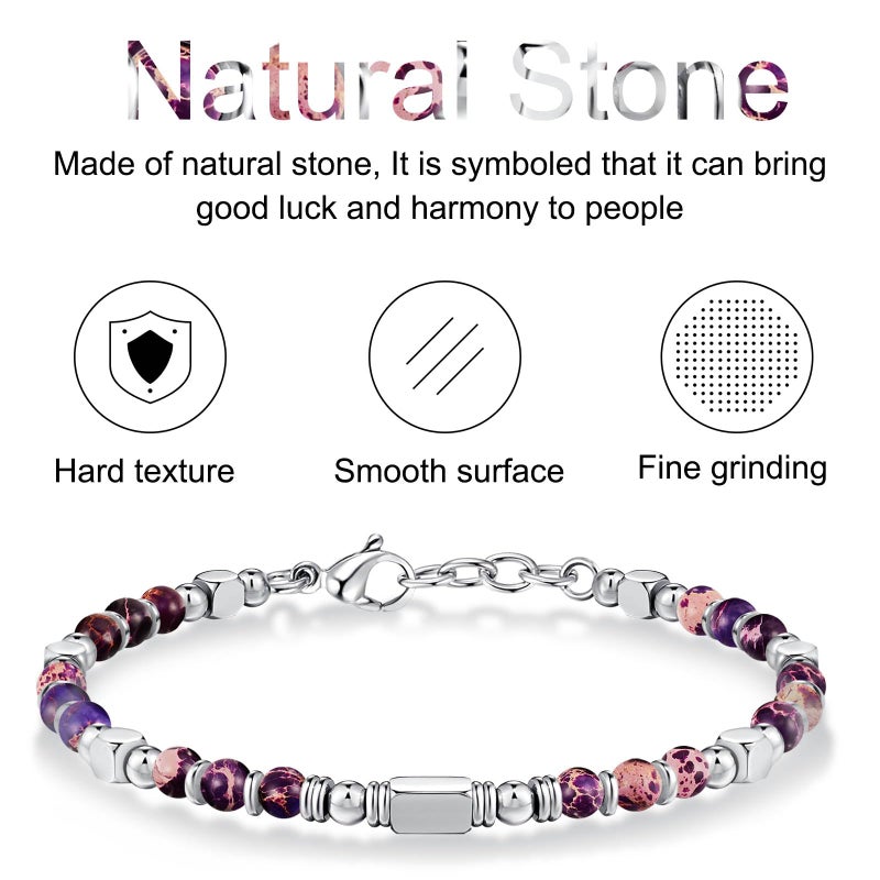 SIUMAL Beaded Bracelets for Women - Silver and Gold Boho Bracelets, Trendy Jewelry Gifts for Lover, Mom, Friends - Image 4