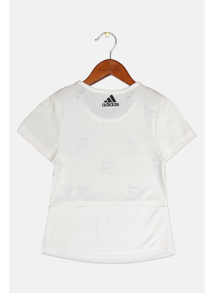 Adidas Kids Girl Short Sleeve Outdoor Top, White  - Image 2